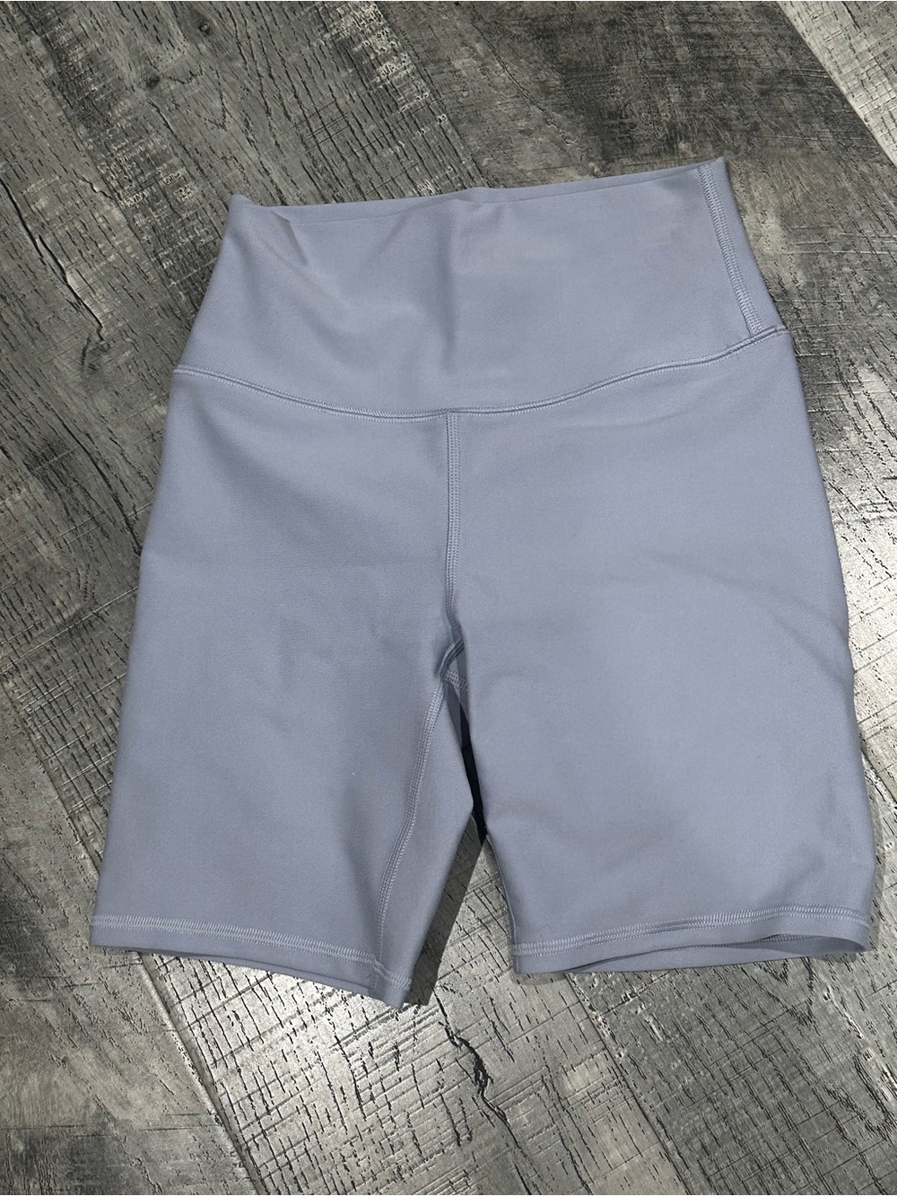 Abercrombie & Fitch Light Periwinkle High-Rise Bike Shorts
